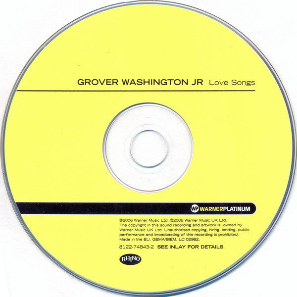 Grover Washington, Jr. : Love Songs (CD, Comp, RE)