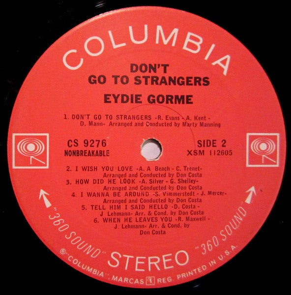 Eydie Gormé : Don't Go To Strangers (LP, Album)