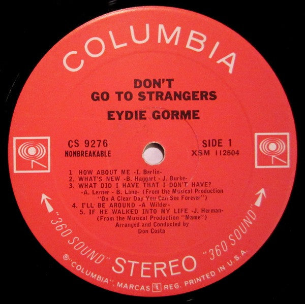 Eydie Gormé : Don't Go To Strangers (LP, Album)
