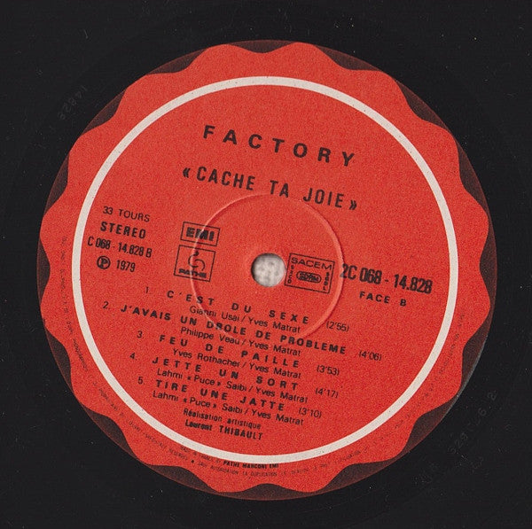 Factory (8) : Cache Ta Joie (LP, Album)