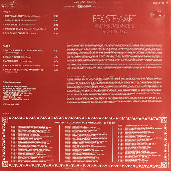 Rex Stewart And His Dixielanders* : Boston 1953 (LP, RE)