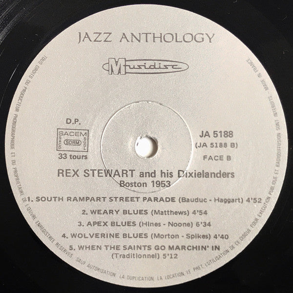 Rex Stewart And His Dixielanders* : Boston 1953 (LP, RE)