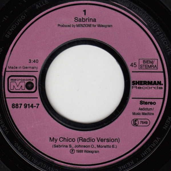Sabrina : My Chico (7", Single)