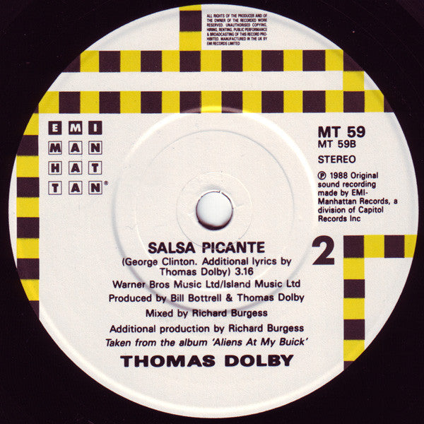 Thomas Dolby : Hot Sauce (7", Single)