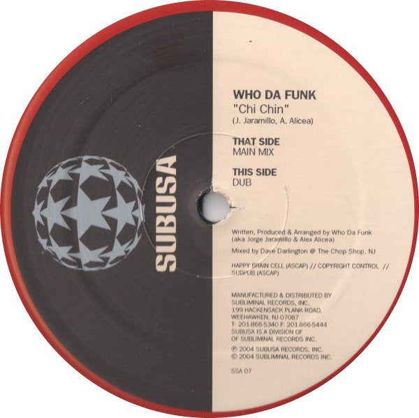Who Da Funk : Chi Chin (12")