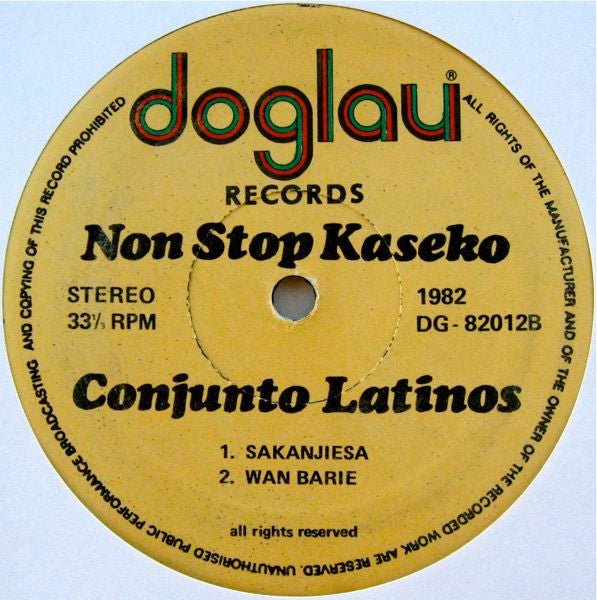 Conjunto Latinos : Non Stop Kaseko (12", Maxi, Mixed)