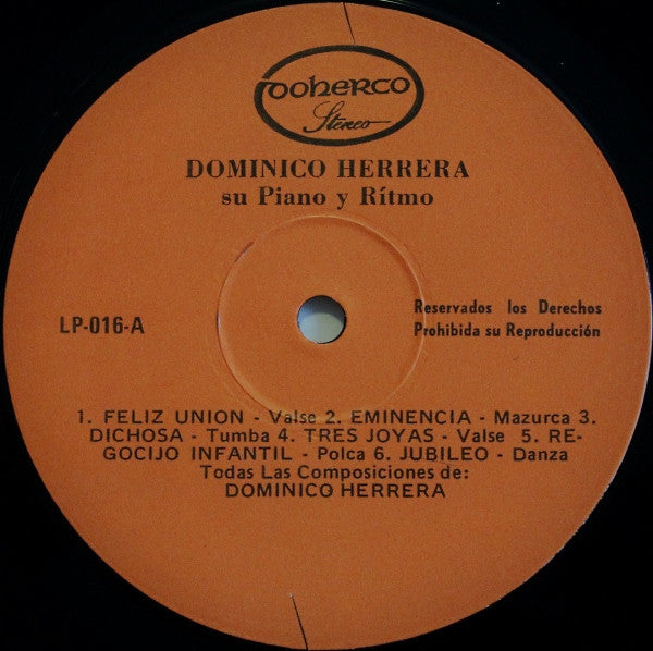 Domínico Herrera Su Piano Y Ritmo : Domínico Herrera Su Piano Y Ritmo (LP)