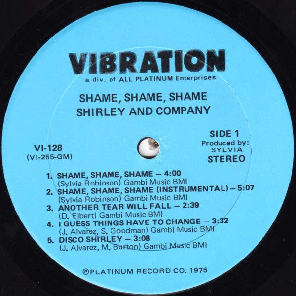 Shirley & Company : Shame Shame Shame (LP, Album)
