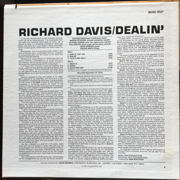 Richard Davis (2) : Dealin' (LP, Album)