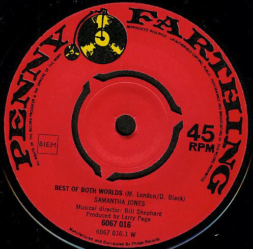 Samantha Jones : Best Of Both Worlds / Guilty (Of Loving You) (7")