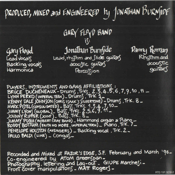 Gary Floyd Band : In A Dark Room (HDCD, Album)