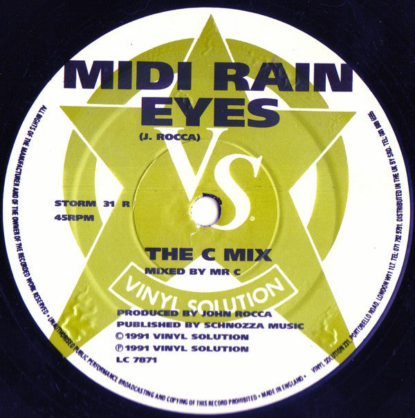 Midi Rain : Eyes (Remix) (12")