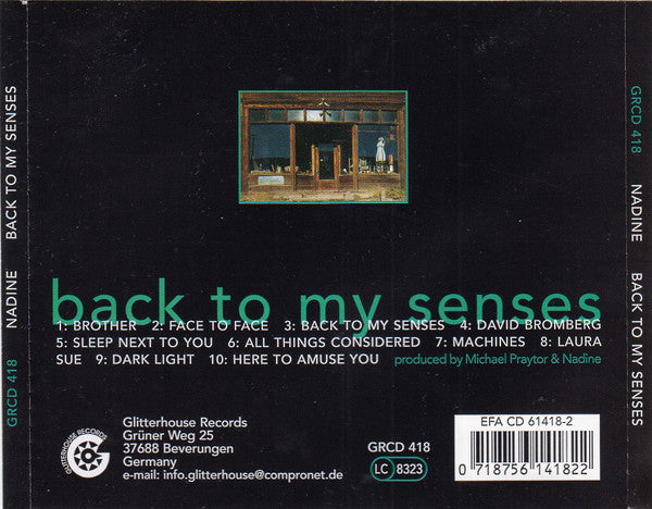 Nadine (8) : Back To My Senses (CD, Album)