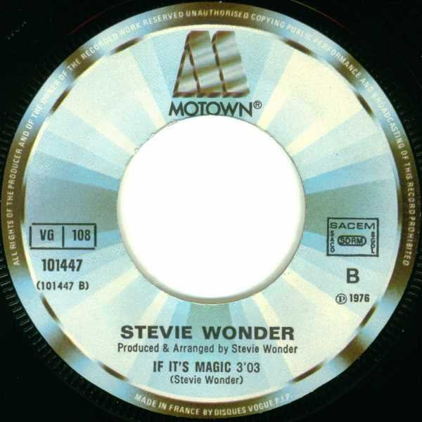 Stevie Wonder : Lately (7", Single)