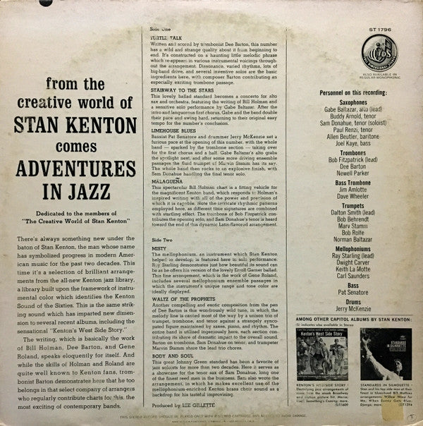 Stan Kenton : Adventures In Jazz (LP, Album, Scr)