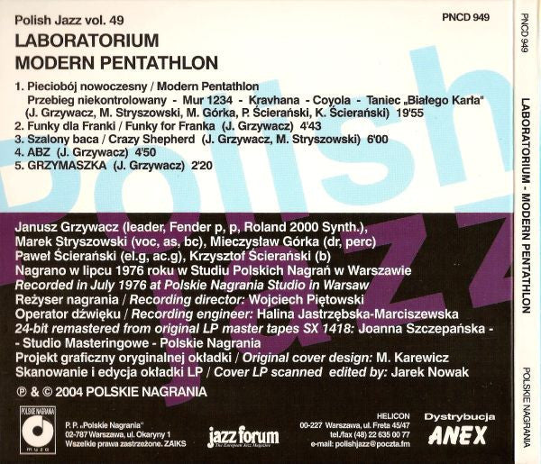 Laboratorium : Modern Pentathlon (CD, Album, RE, Dig)