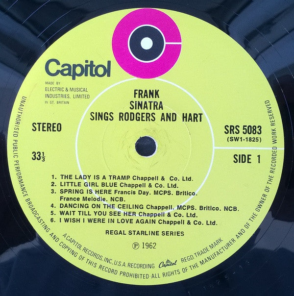 Frank Sinatra : Sings Rodgers And Hart (LP, Comp)