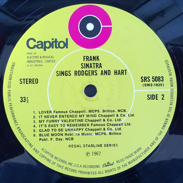 Frank Sinatra : Sings Rodgers And Hart (LP, Comp)