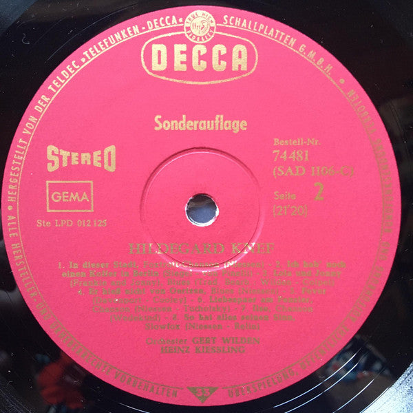 Hildegard Knef : So Hat Alles Seinen Sinn (LP, Album)