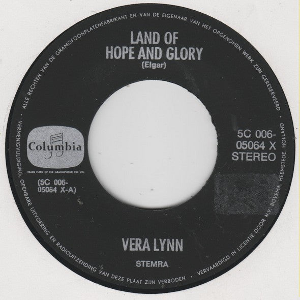 Vera Lynn : Land Of Hope And Glory / From The Time You Say Goodbye (7", Single, RE)