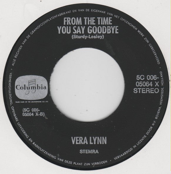 Vera Lynn : Land Of Hope And Glory / From The Time You Say Goodbye (7", Single, RE)
