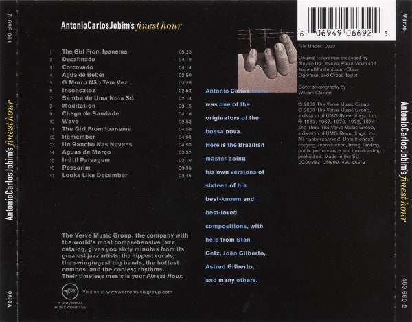 Antonio Carlos Jobim : Antonio Carlos Jobim's Finest Hour (CD, Comp)