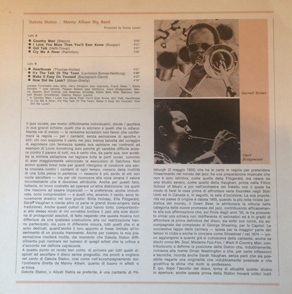 Dakota Staton / Manny Albam Big Band : I Giganti Del Jazz Vol. 41 (LP, Album, RE)