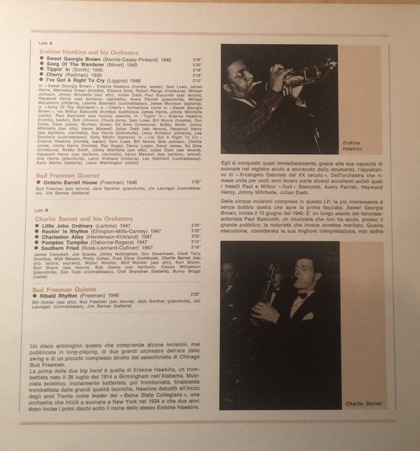 Erskine Hawkins / Charlie Barnet / Bud Freeman : I Giganti Del Jazz Vol. 34 (LP, Comp, Gat)