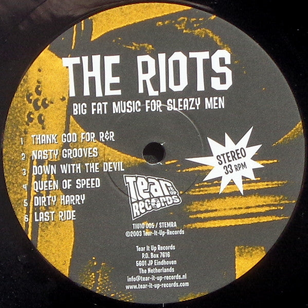 The Riots (4) & 69 Charger : Big Fat Music For Sleazy Men (10", Ltd)