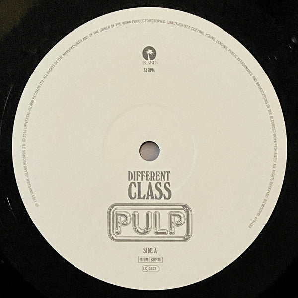 Pulp : Different Class (LP, Album, RE, RP)