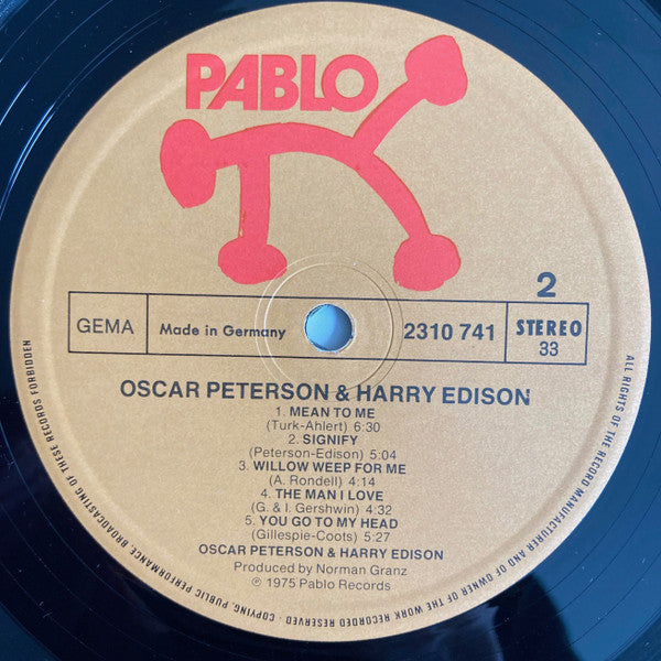Oscar Peterson & Harry Edison : Oscar Peterson & Harry Edison (LP, Album)