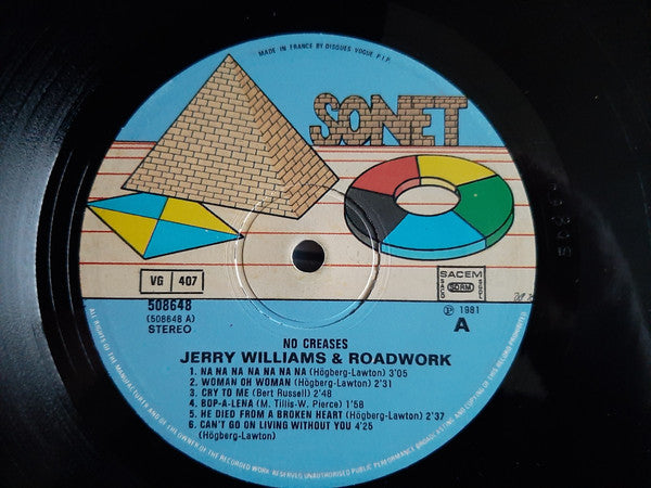 Jerry Williams & Roadwork : No Creases (LP, Album)
