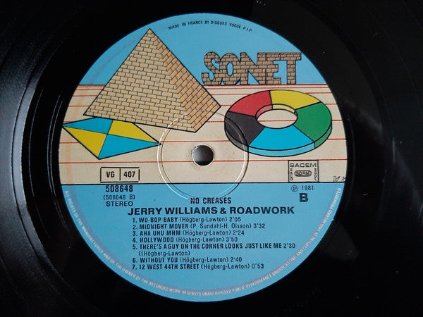 Jerry Williams & Roadwork : No Creases (LP, Album)