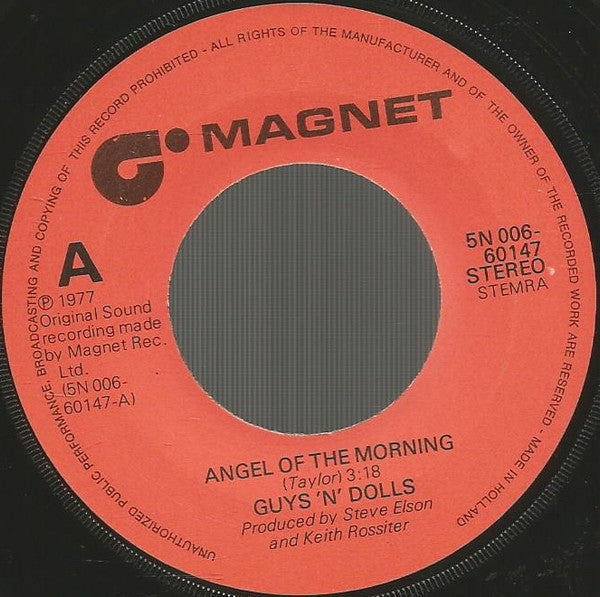 Guys 'n Dolls : Angel Of The Morning (7", Single)