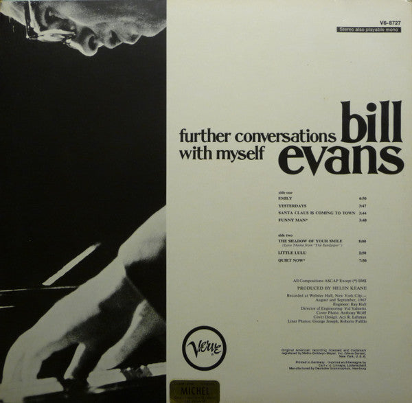 Bill Evans : Further Conversations With Myself (LP, Album)