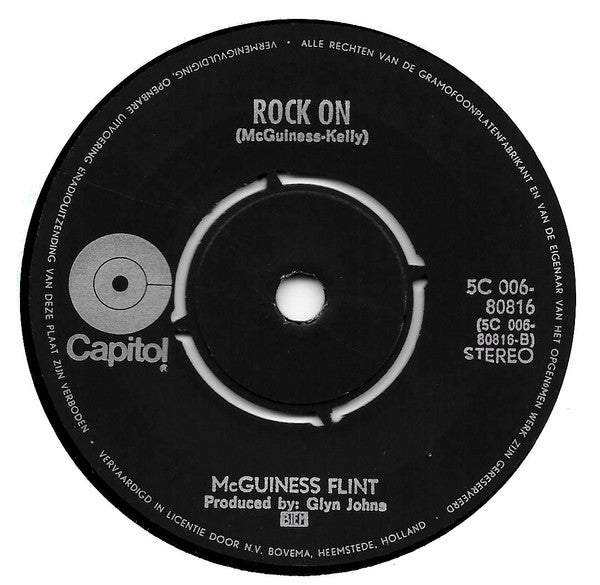 McGuinness Flint : Malt And Barley Blues (7", Single, Ora)