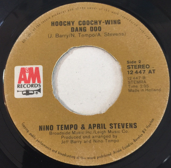 Nino Tempo & April Stevens : Love Story (7", Single)