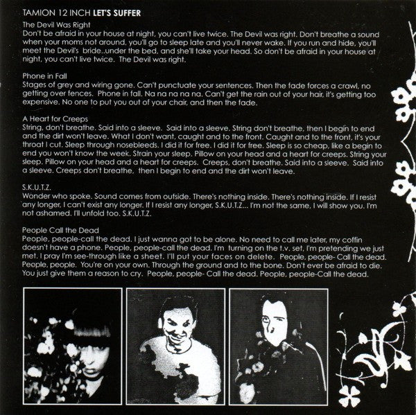 Tamion 12 Inch : Let's Suffer (CD, Album)