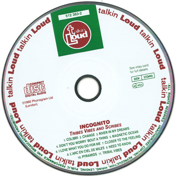 Incognito : Tribes, Vibes And Scribes (CD, Album)