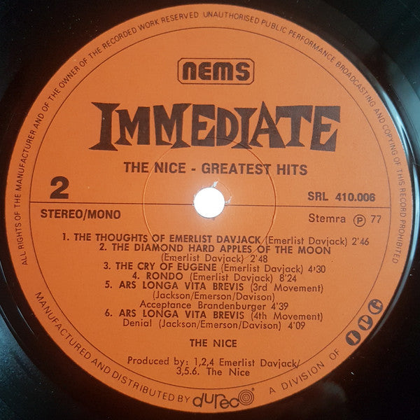 The Nice : Greatest Hits (LP, Comp)