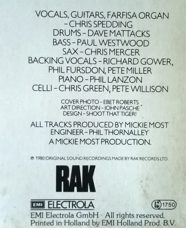 Chris Spedding : I'm Not Like Everybody Else (LP, Album)