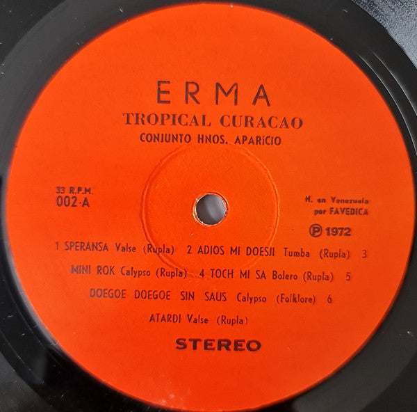Rafael Angel Aparicio, Amado Lovera : Tropical Curacao (LP)