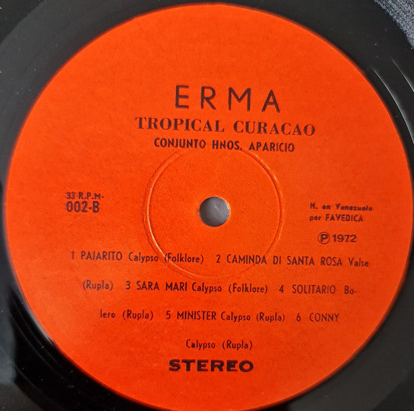 Rafael Angel Aparicio, Amado Lovera : Tropical Curacao (LP)