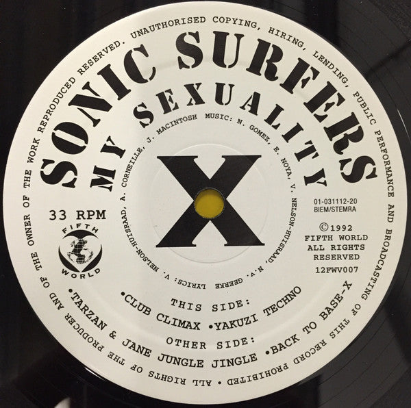 Sonic Surfers : My Sexuality (12")