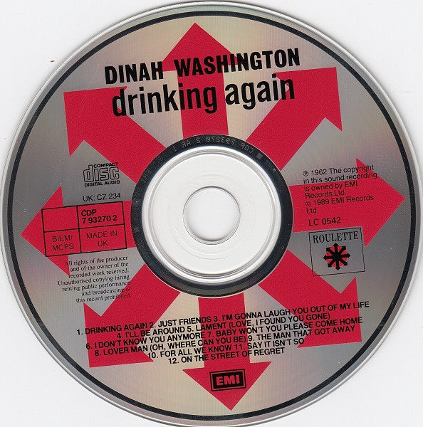 Dinah Washington : Drinking Again (CD, Album, RE)