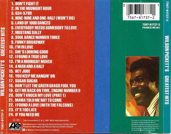Wilson Pickett : Wilson Pickett's Greatest Hits (CD, Comp)