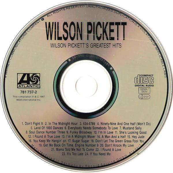 Wilson Pickett : Wilson Pickett's Greatest Hits (CD, Comp)