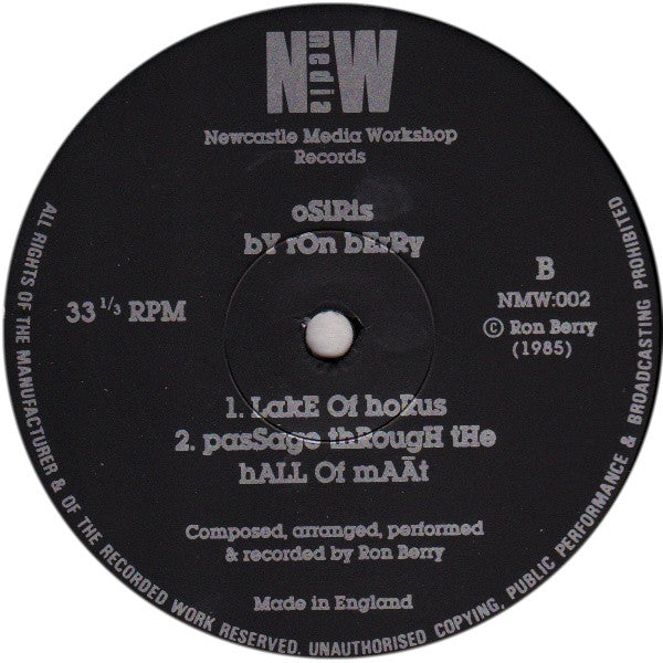 Ron Berry : Osiris (LP, Album)