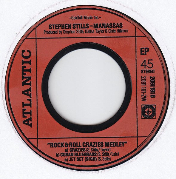 Stephen Stills - Manassas : It Doesn't Matter / The Fallen Eagle / Rock & Roll Crazies Medley (7", EP, Inj)