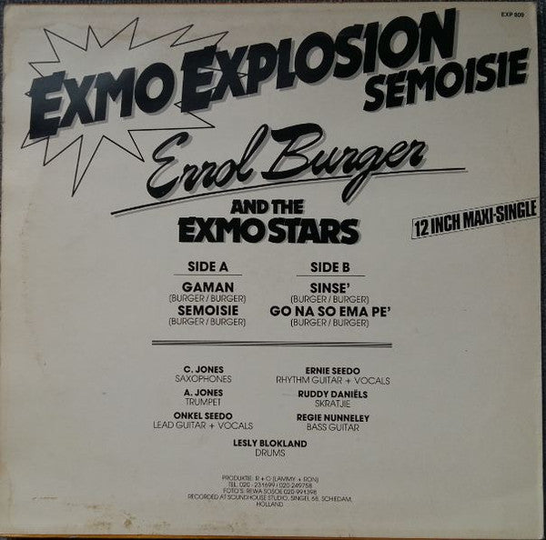 Errol Burger And The Exmo Stars : Exmo Explosion Semoisie (12")